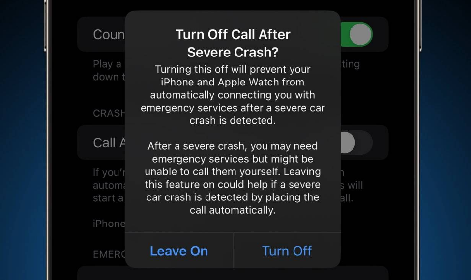 大峪镇苹果14维修分享 iPhone 14 和 Apple Watch 上关闭崩溃检测 